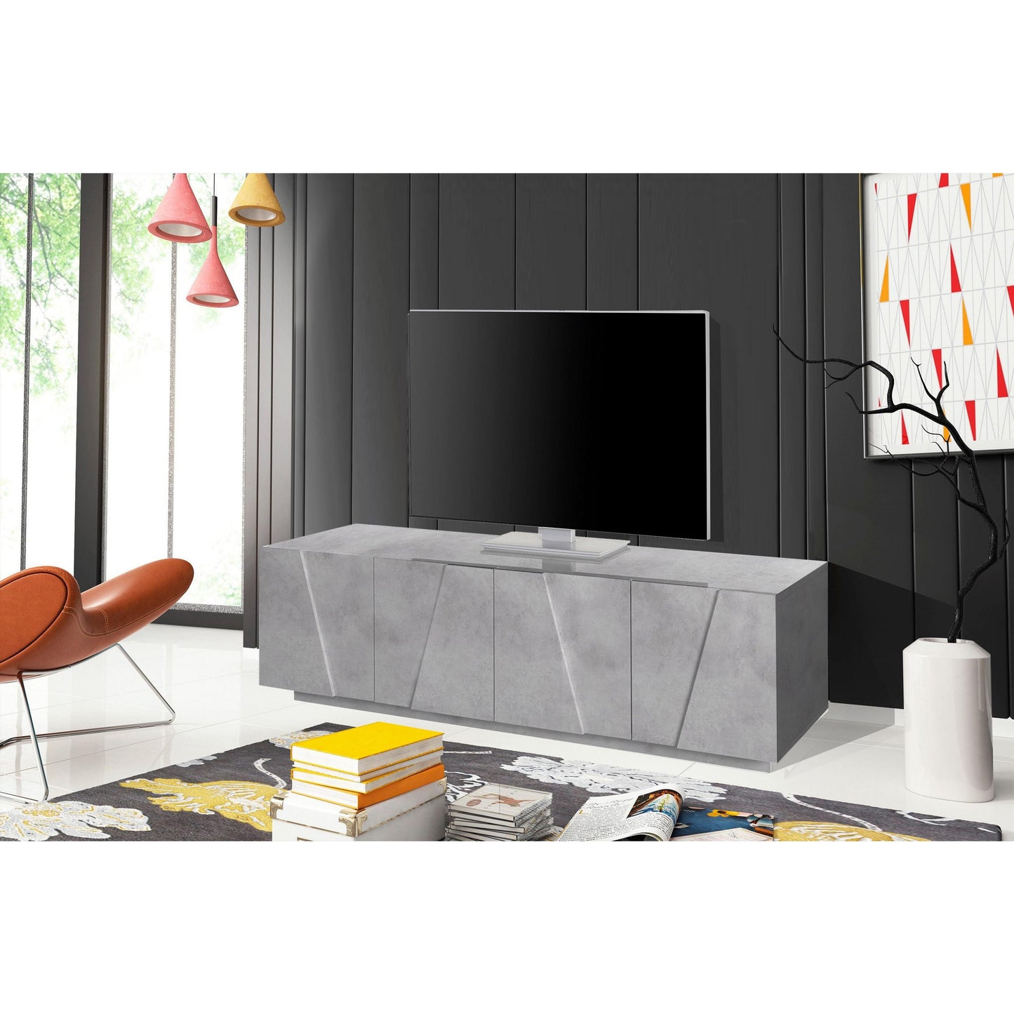 PING TV meubel 160 - Betonkleur