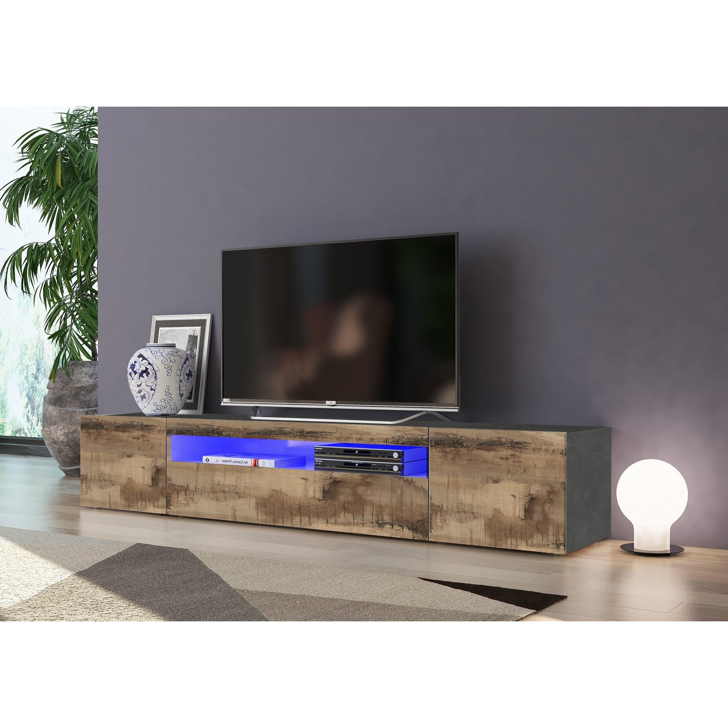 DAIQUIRI TV meubel 200 - Leisteen/mangohout