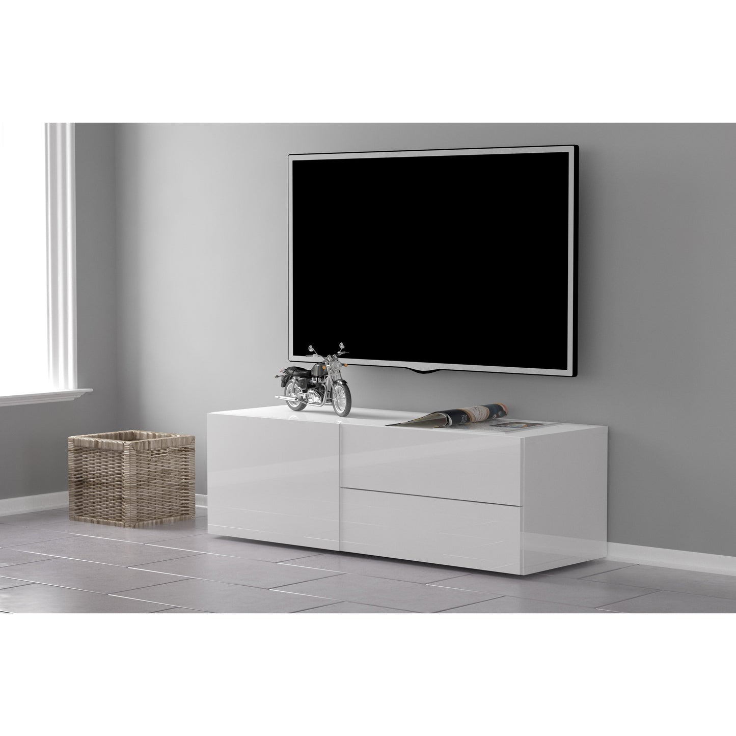 METIS TV meubel 110 - Wit hoogglans