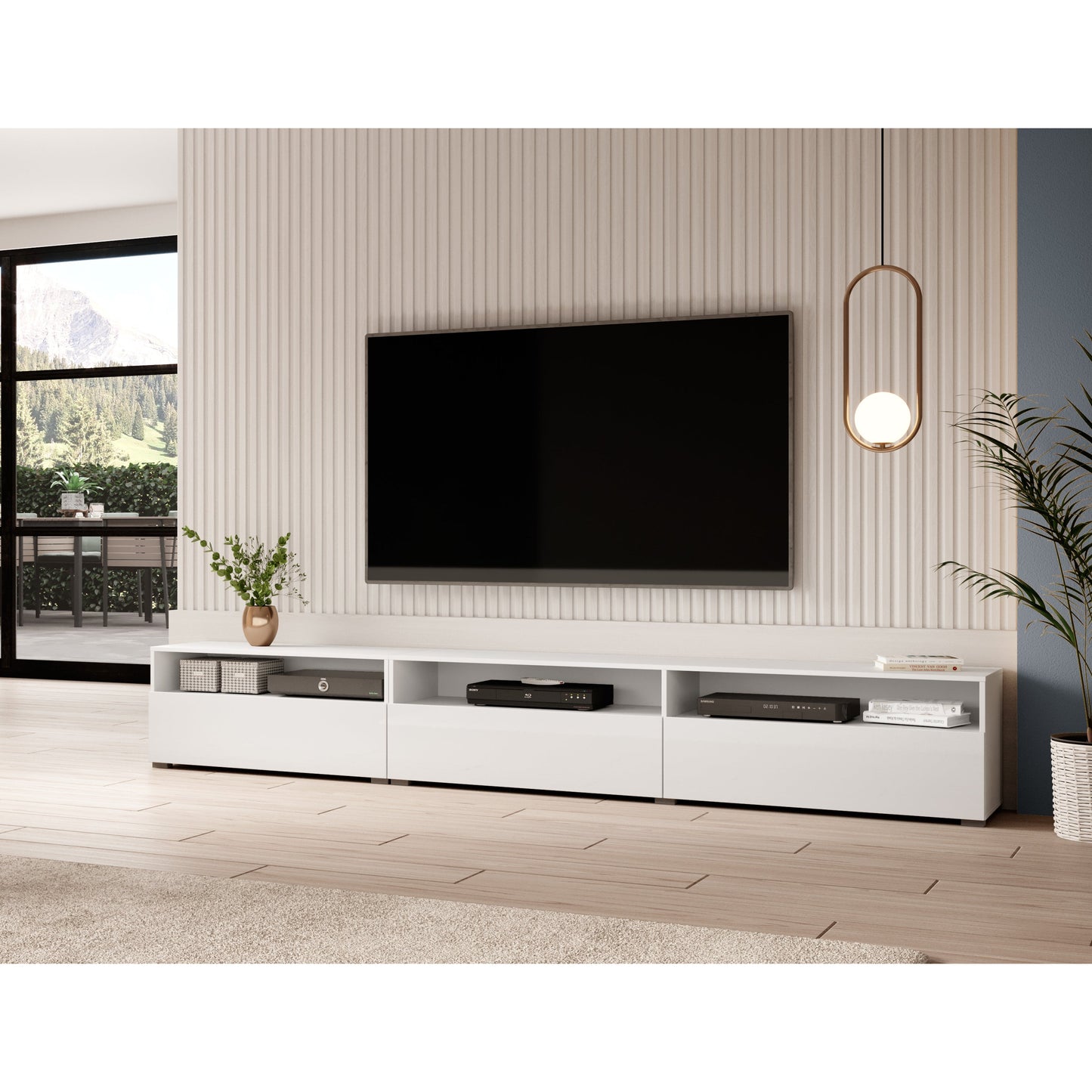 BAROS TV meubel Wit glanzend
