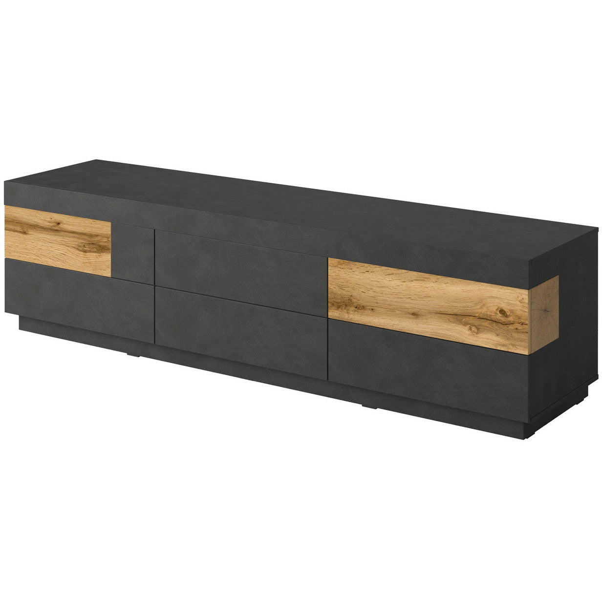 SILKE TV meubel 40 Zwart - Eik