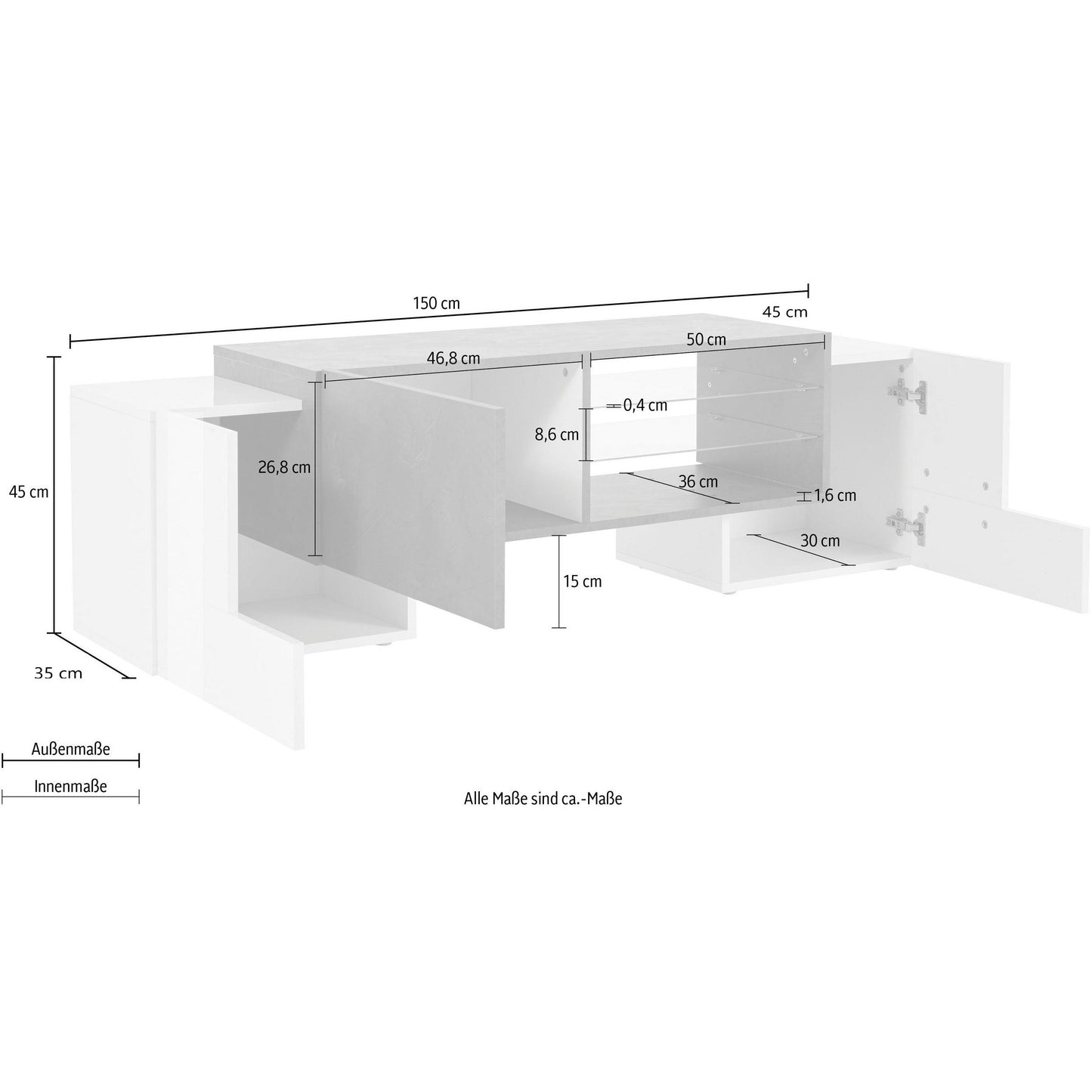 PILLON TV meubel 150 - Perenhout