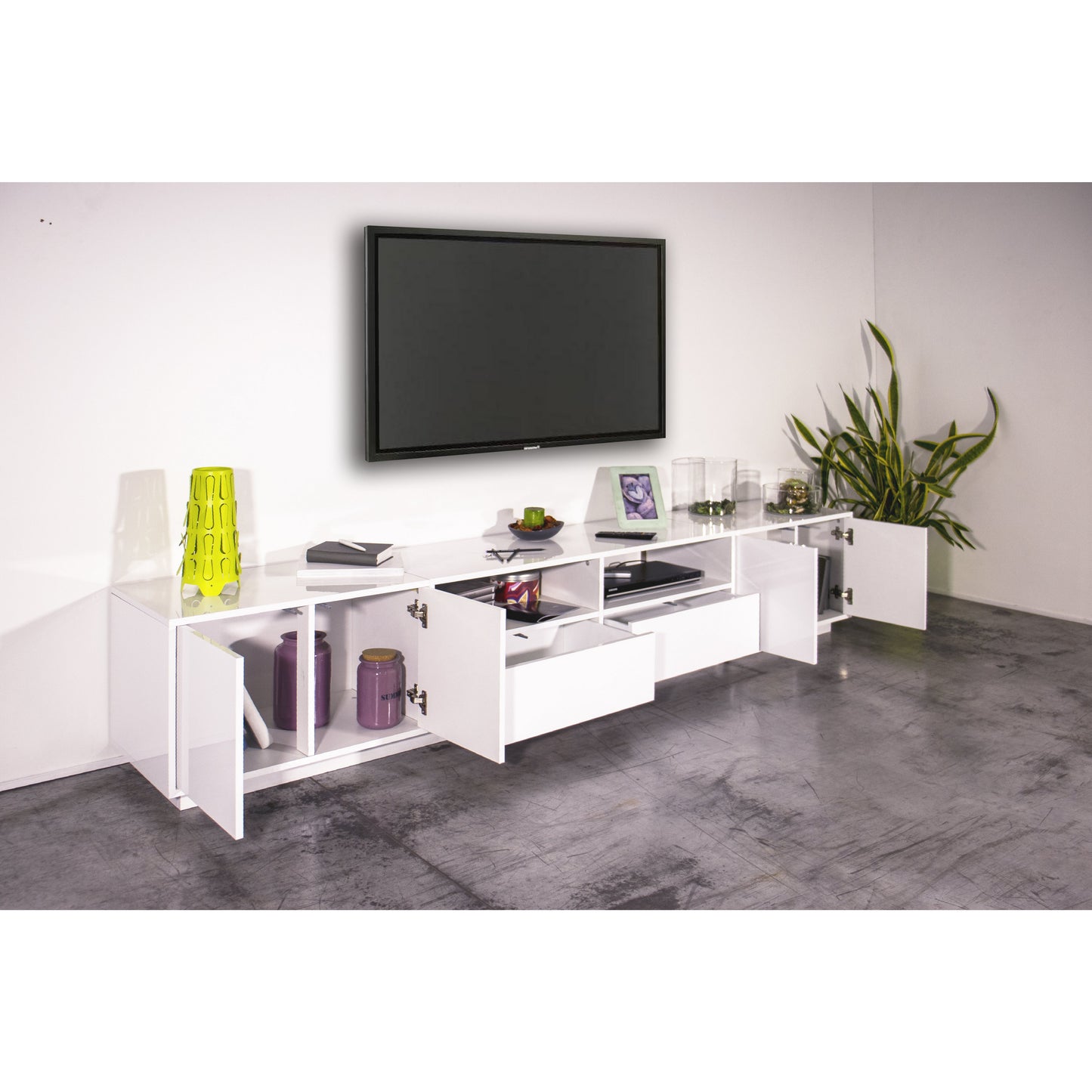 BLOOM TV meubel 260 - Wit hoogglans