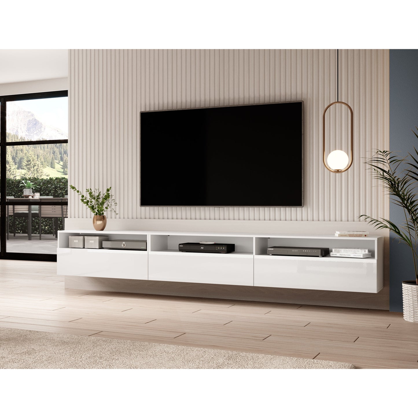BAROS TV meubel Wit glanzend