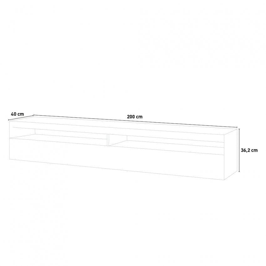 BURRATA TV meubel 200 cm - Greystone