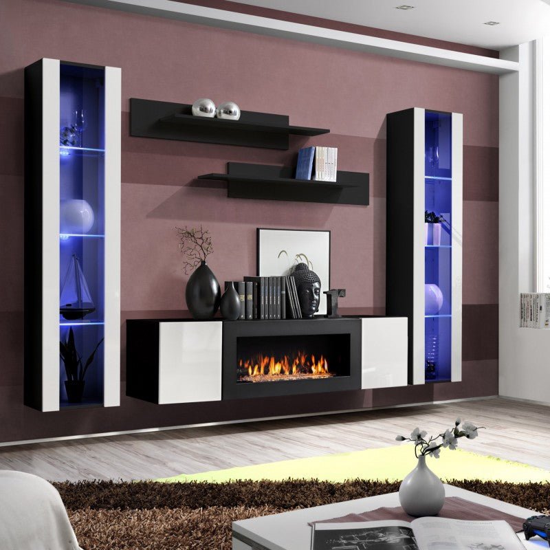 FLY M2 meubel met open haard ZW - Misterinterior