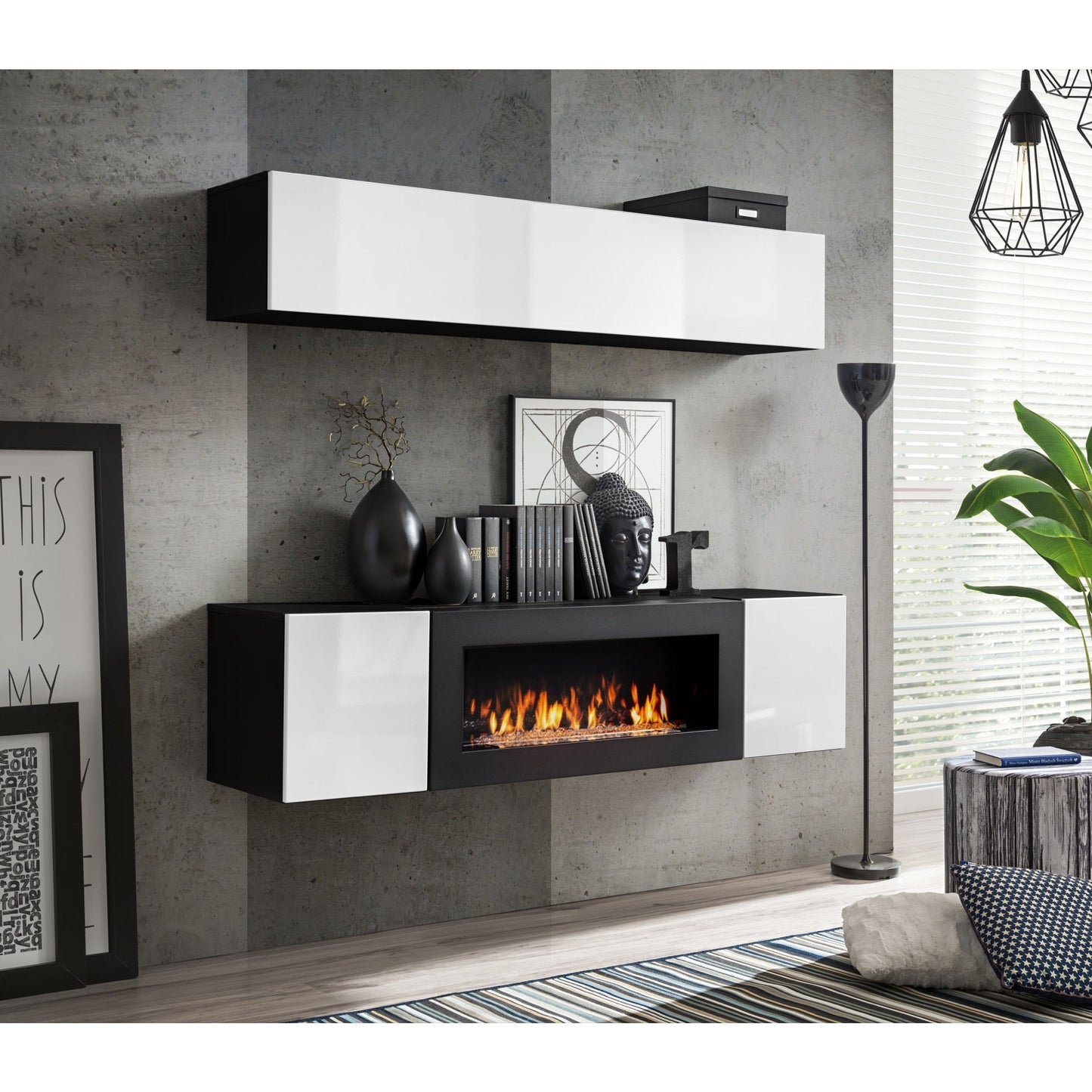 FLY N1 met open haard ZW - Misterinterior