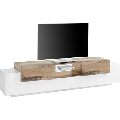 NEW CORO TV meubel 220 Wit hoogglans - Perenhout