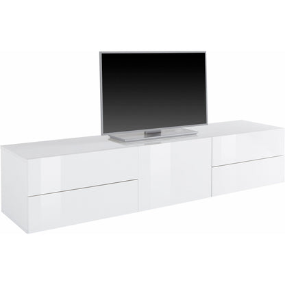 METIS TV meubel 170 metalen poten - Wit hoogglans