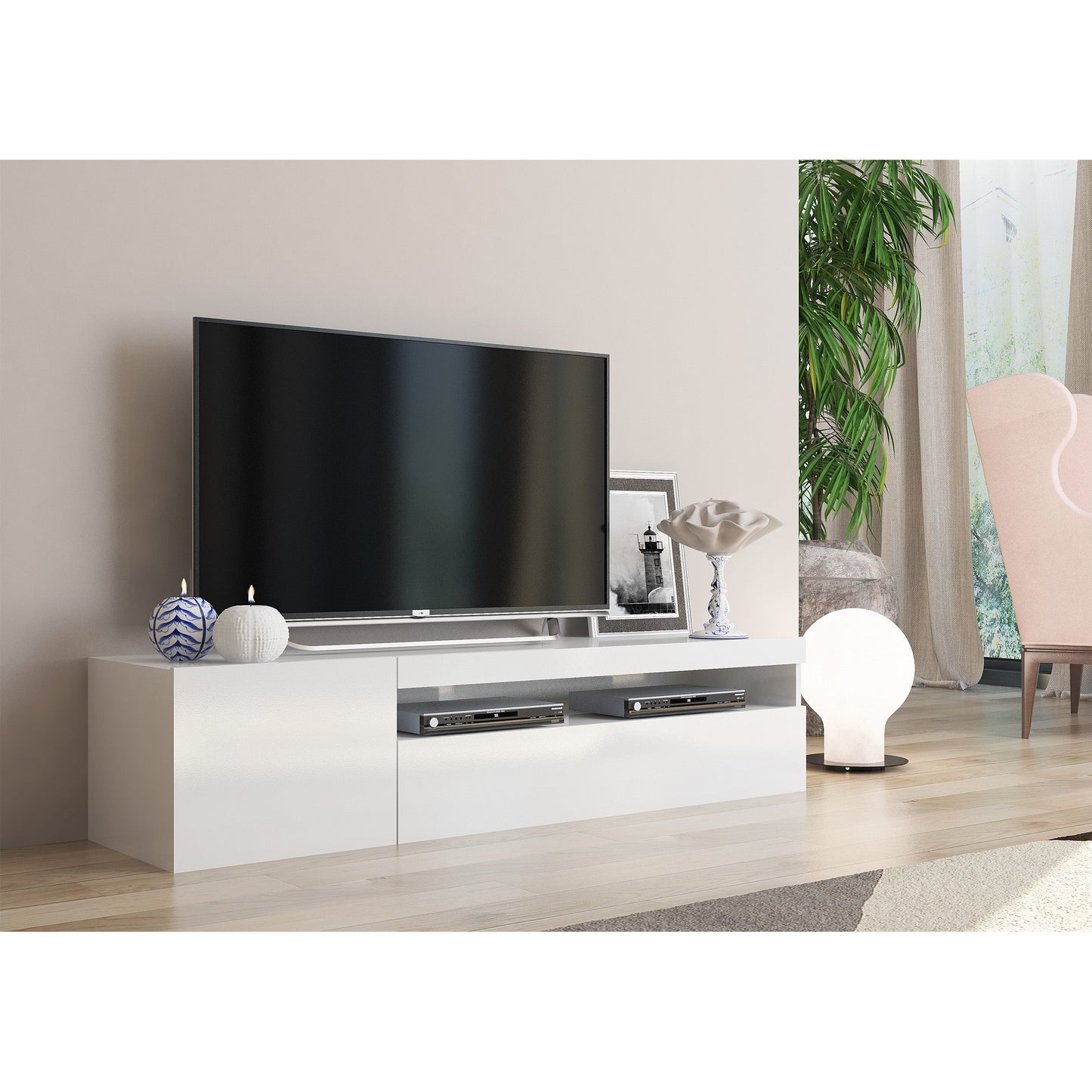 DAIQUIRI TV meubel 150 - Wit hoogglans