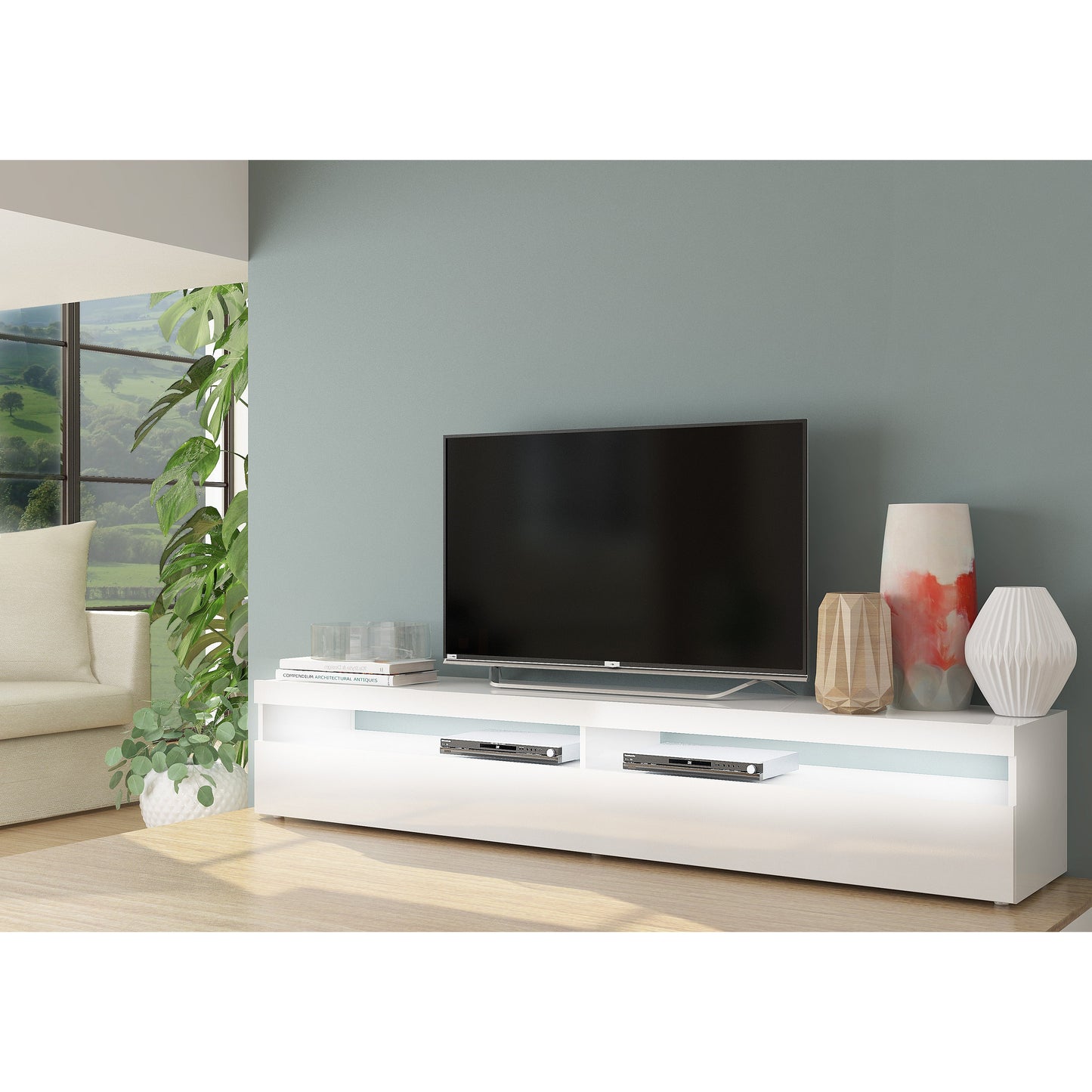 BURRATA TV meubel 200 - Wit hoogglans