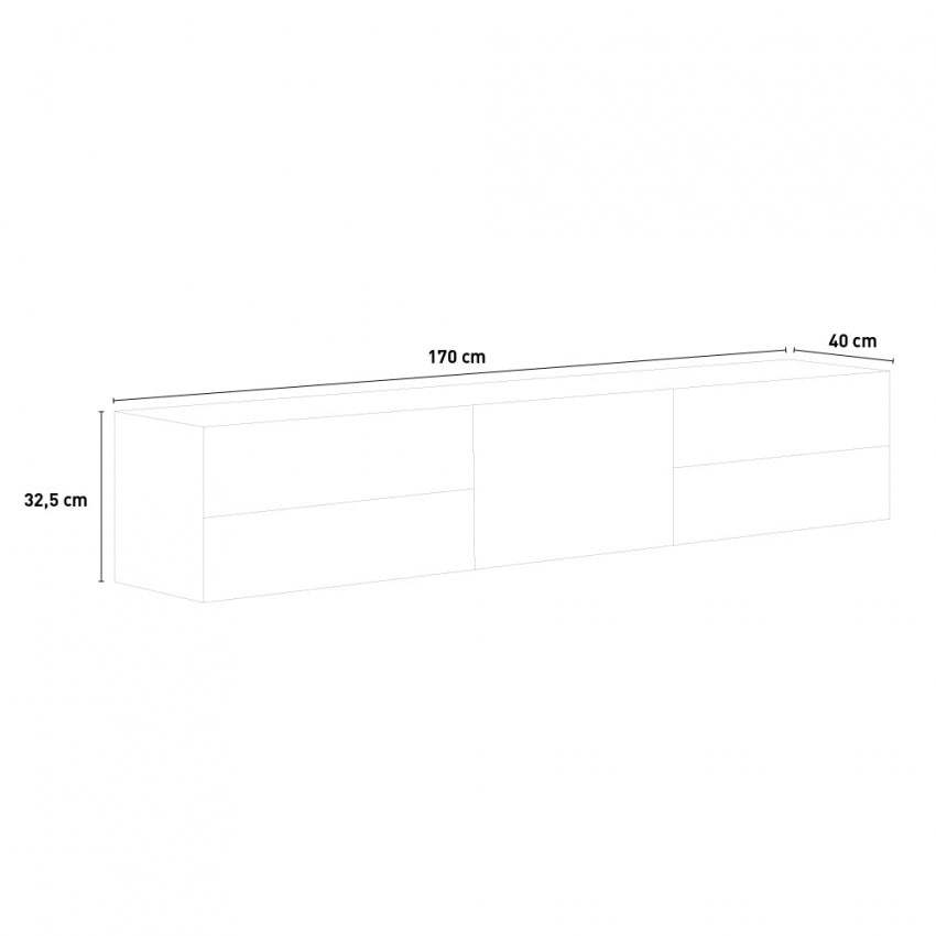 METIS TV meubel 170 - Wit hoogglans